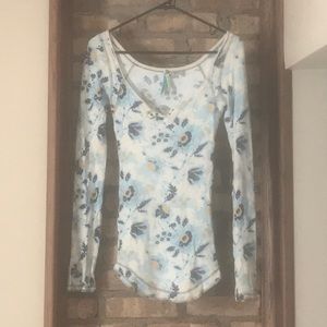 Free People floral henley